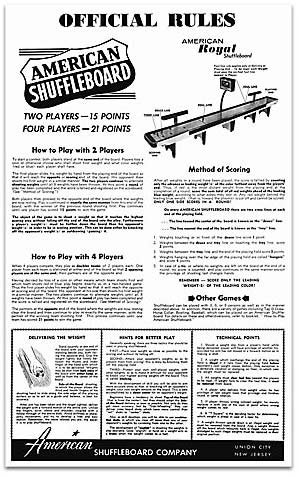 Shuffleboard rules